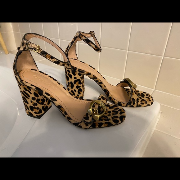 coach leopard heels